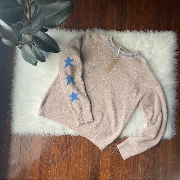 Cobalt Blue Star Teddy Bear Top Loungewear NWT - Picture 1 of 6